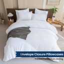 Paxrac Classic Pure White Comforter King Size, 3 Pieces Boho Comforter Set, Lightweight Solid Bedding Set, All Seasons Soft Breathable King Comforter Set (104x90In Comforter & 2 Pillowcases)