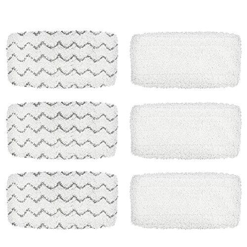 BettaWell Steam Mop Refill Pads Compatible with Bissell 1252 1606670 1543 1652 1132M 1530 11326 Symphony Hard Floor Vacuum Steam Cleaner Series (Pack of 6)