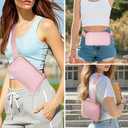 Cross Body Fanny Pack for Women,Fashion Waist Packs Crossbody Bags,Belt Bag with Adjustable Strap - Peach
