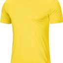 MAGCOMSEN Men's Short Sleeve UPF 50+ T-Shirt Quick Dry Rash Guard Athletic Running Swim Top Tee Performance Water Shirts (Large, #07-yellow)