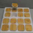 ComSaf Spice Jars with Label 4oz 16 Pack, Glass Spice Jars with Bamboo Lid, Small Seasoning Containers with 54 Black Labels, Stackable for Kitchen, Pantry Organization, Loose Tea, Herbs, Powders, Salt