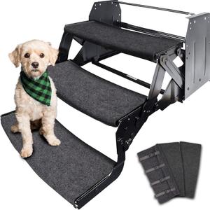 RVMATE RV Step Rugs 22 Inch RV Step Covers with Snap Fasteners Quickly to Release and Fit, 3 Packs