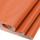 DMiotech 1 Pack 14 Inch x 53 Inch Faux Leather Sheet Furniture Cover Napa Skin Orange PU Leather Roll for Handmade DIY Craft Projects