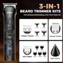 Ufree Beard Trimmer for Men, Foil Shaver Electric Razor, Shavers for Body Face Nose Ear, Cordless Hair Trimmer, Professional Hair Clippers, Mustache Grooming Kit Birthday Gifts for Men