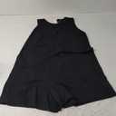 ANRABESS Womens Romper Casual Loose Sleeveless 2025 Summer One Piece Outfit Crewneck Short Jumpsuit Overall Outfits & Pockets M