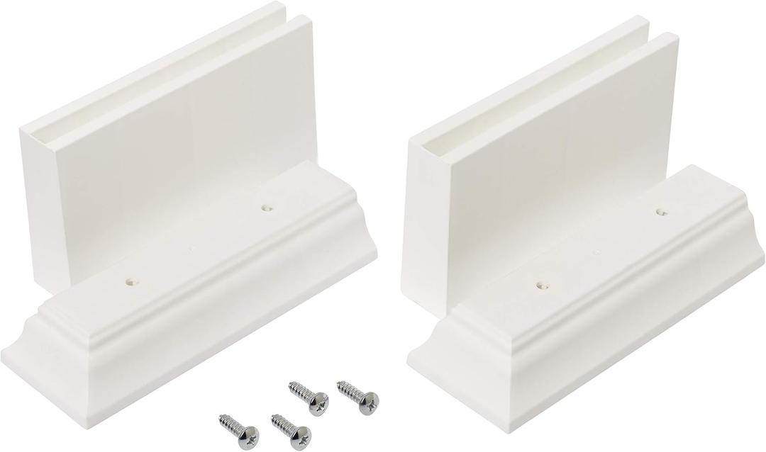 Zenna Home Over The Toilet Storage Leg Extension Kit, Plastic Height Adjusters for Bathroom Storage Units, Sturdy Design Adds 3 or 4.5 Inches of Clearance, White