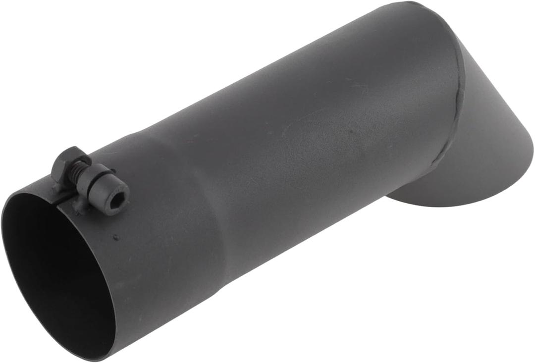 Motoforti 902.5" Turn Down Exhaust Tip T201 Stainless Steel Sandblasting Mandrel Bend Elbow Tube 9"Long Professional Exhaust Tip Black