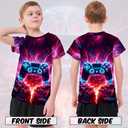Boys Girls 3D Graphic Tees Unisex Short Sleeve T Shirt Novelty Neon Shirts for Boys 5-14 Years