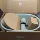 Lalo Bathtime Starter Kit - Modern Baby Bathtub, Rinse Cup & Spout Cover Bundle, Safe & Clean Design for Newborns, Minimalist Design, Easy to Clean, 25.3 x 18 x 7.7 in, 10 lb - Sage
