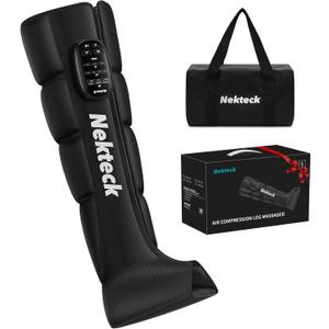 Nekteck Full Leg Compression Massager for Pain and Circulation, Portable Compression Boots for Athletes with 6 Modes & 4 Intensities, Massage Tools for Mom Dad Men Women (Single Unit)-Small