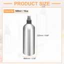 HARFINGTON Aluminum Fine Mist Spray Bottles 500ml/16oz Metal Small Liquid Alcohol Refillable Travel Container with Black Plastic Nozzle Cap for Perfume Skincare Cosmetic Storage Bottle