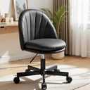 GTRACING Small Ergonomic Tall Office Chair, Computer Desk Chair with Wheels Versatile Height Use: Office to Bar Stools (or Standing Desk), Vanity Chair with Back PU Leather Shell Design for Gift