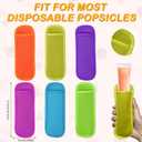 Silicone Popsicle Holder and Sleeves, Reusable Ice Pop Sleeves for Toddlers, No mess Ice Cream Holder for Summer and Birthday Party, Adjustable Clips, Dishwasher Safety, 12pcs, 3-in-1 (6PCS)