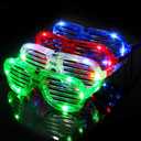 M.best 4 Pack LED Glasses 4 Colors Light Up Glasses Glow In The Dark Party Supplies Favor for Kids Adult Birthday,Raves,Halloween,Christmas, New Year