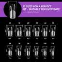 2 x Gelike EC Duck Dual Forms for Extension: 120 Pcs Color Nail Form, 12 Size Nail Forms For Builder, Half Matte Gel Forms For Manicure Art Design Salon Diy