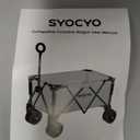 Wagon Carts Foldable 460LBS Weight Capacity Collapsible Wagon with Big All-Terrain Wheels, Heavy Duty Beach Wagons Cart with Cup Holders for Camping, Garden, Sports, Grocery-Black