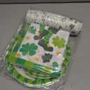 St Patricks Day Party Decorations Set Serve 24, St Patricks Day Party Supplies Kit Includes Green Shamrocks Disposable Dinner Plates, Dessert Plates, Napkins, Cups for Green Irish Party Decorations