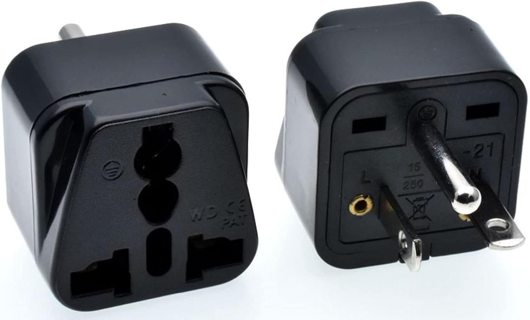 2 x Toptekits Black NEMA 6-20P Universal Plug Adapter110-250V 15A,Universal World to North American US NEMA 6-20P Electrical Plug Adapter Converter 2 x Toptekits Black NEMA 6-20P Universal Plug Adapter110-250V 15A,Universal World to North American US NEMA 6-20P Electrical Plug Adapter Converter