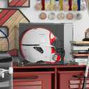 Football Helmet Display Case Full Size with Mirror Back and Black Base Dustproof Clear Acrylic Display Case for Basketball Sports Memorabilia