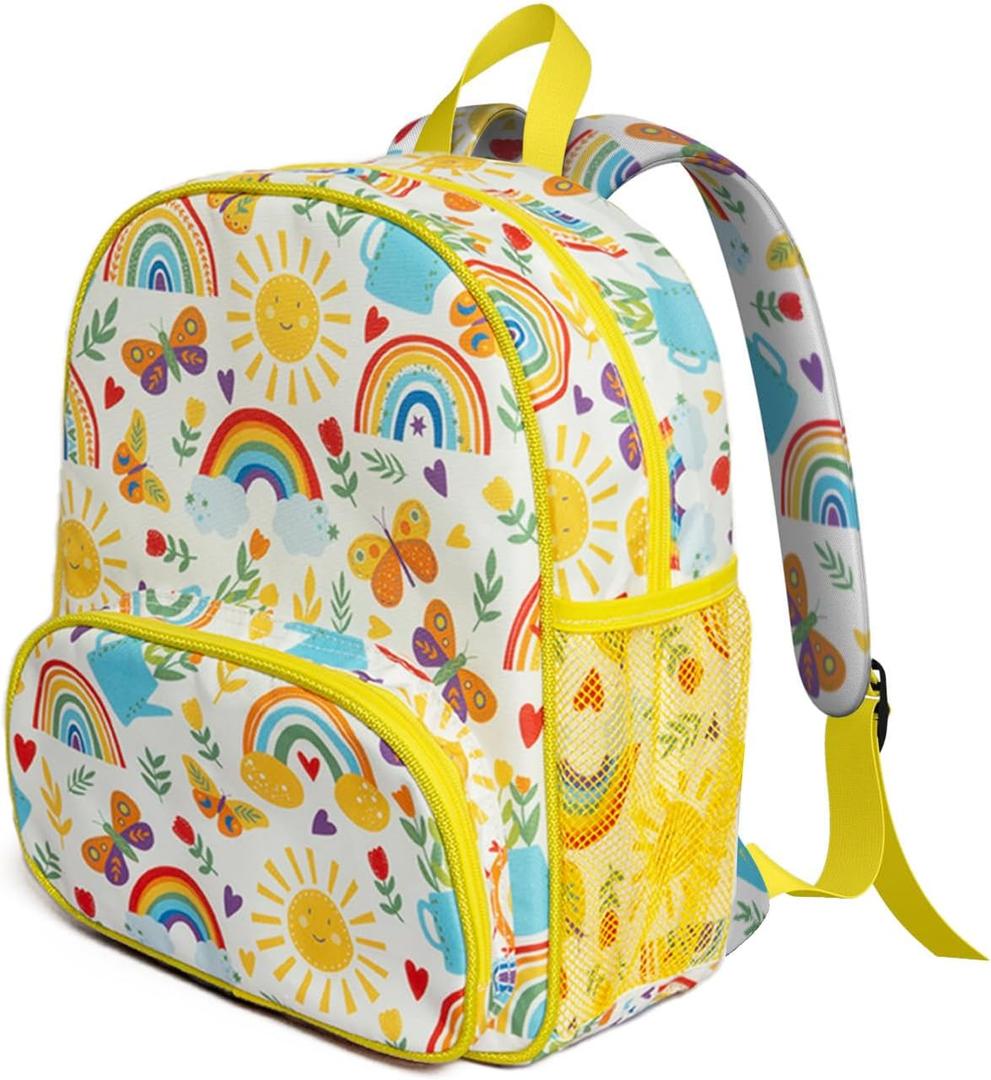 Toddler Backpack for Girls 3-8: Preschool Kindergarten Backpack - Cute Kids Backpacks for Girls Boys-Sunshine, 15H