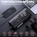 Jump Starter with Air Compressor, 5000A Battery Jumper Starter Portable (9L Gas/8L Diesel) with 160PSI Auto-Shutoff Tire Inflator, 12V Jump Box Car Battery Jump Starter with Jumper Cables, LED Light