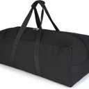 DoYiKe Extra Large Canvas Travel Duffle Bag Heavy Duty, Sports Military Camping Tent Travel Storage Black