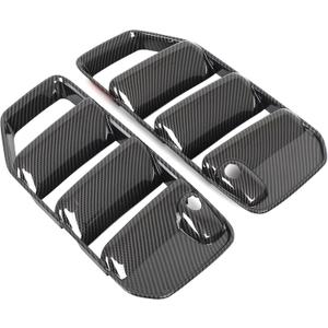 Front Bumper End Grille Cover Trim Compatible for Mer@cedes Benz G Class AMG Wagon Cross Country SUV G63 2025 2026 Front Bumper Side Air Intake Grille Trim Exterior Accessories (Carbon Fiber)