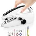Handheld Sewing Machine,Two dear,Mini sewing machine,Easy to Use and Fast Stitch Suitable for Clothes,Fabrics, Handheld Sewing Machine for Beginners.Black white