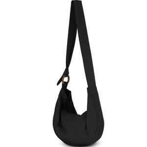 Hobo Crossbody Bag for Women – Handmade Cotton Boho Purse with Wooden Ring | Lightweight Slouchy Shoulder Sling Tote Bag