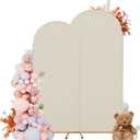 7.2FT&6FT Arch Covers,Arch Backdrop Stand Fitted Cover for Wedding Birthday Party Ceremony Banquet Decoration(Off-White,Cover Only)