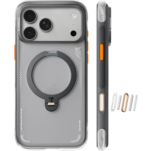 TORRAS Ostand Q3 Air for iPhone 17 Pro Max Case with 360 Magnetic Stand, Fit for MagSafe, Mil-Grade Drop Tested, Camera Control Button, Shockproof Phone Case for iPhone 17 Pro Max 6.9", Shadow Black