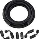 EVIL ENERGY 6AN Fuel Line Kit,AN6 Braided Nylon Fuel Hose CPE 10FT Black