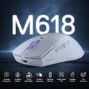 Redragon M618 LIT Wireless Gaming Mouse, 10000 DPI Optical Ergonomic Mouse with 6 Programmable Buttons, 70G Ultra Lightweight, Software Supports DIY Keybinds