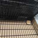 Sweetcrispy 36 Inch Dog Crate, Medium Crates Double Door Folding Metal Wire Dog Cage with Plastic Leak-Proof Pan Tray, Pet Kennel for Indoor, Outdoor, Travel