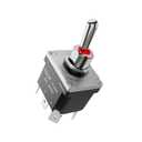 1Pcs Rocker Toggle Switch 12V 20A Heavy Duty Racing Car Auto SPST On/Off Toggle Switch Red LED Illuminated 6 Pin with Yellow Waterproof Safety Cover Third Gear Green/red/Green