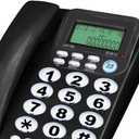 Corded Big Button Telephone for Elderly Caller ID Landline Phones for Seniors Amplified Telefonos Home Phone for Old People with Speaker and Easy to Read Numbers