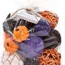 ANDALUCA Large Decorative Halloween Fall Vase Filler Bag with Orbs, Balls (Purple Orange)