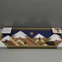 24x10 Wooden Wall Decor Mountain With Metal Hooks