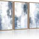 KUVIOKE KUVIOKE Neutral Abstract Framed Wall Art Beige Mid Century Textured Wall Decor Minimalist Modern Illustrations Art Print Home Decor 16x24in (Natural Framed)