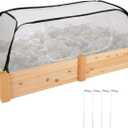 Greenhouse Cover for Raised Garden Bed-4x2x1.3ft Raised Bed Cover Freeze Protection with Zipper Door in Winter,Seedlings Plants Growth Cover Against Pests & Animals in Spring
