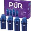 3 x PUR Water Pitcher & Dispenser Replacement Filter 4-Pack, Genuine PUR Water Filter, 2-in-1 Powerful and Faster Filtration, 8-Month Value, Blue (PPF900Z4)