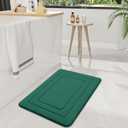 Arotive Memory Foam Bathroom Rug Mat 47x24, Ultra Soft and Absorbent Bath Mat, Machine Wash Dry, Comfortable Bath Rug Carpet for Bathroom Floor, Tub and Shower, Dark Green