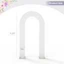 Babenest 7.2Ft Spandex Open Arch Backdrop, Fitted Double-Sided U-Shaped Wedding Arch, Round Top Chiara Stand Cover for Ceremony, Baby Shower, Birthday Party Decoration (White)