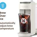 Keurig K-Mini Mate Plus Single-Serve K-Cup Pod Coffee Maker, Compact, 3 Cup Sizes, Brew Over Ice and Strong Button Features, 50 oz Removable Reservoir, Warm Stone