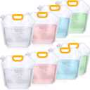 Tessco 8 Pcs 1.3 Gallon Collapsible Water Storage Bags, Clear Plastic, 1.0 Pounds