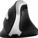 B310 Wireless Ergonomic Mouse, Rechargeable Vertical Mouse with 2.4G USB Receiver & Dual Bluetooth, Adjustable RGB Lighting Modes, Multi-Device Compatible for PC/Laptop/iPad/MacBook (Black)