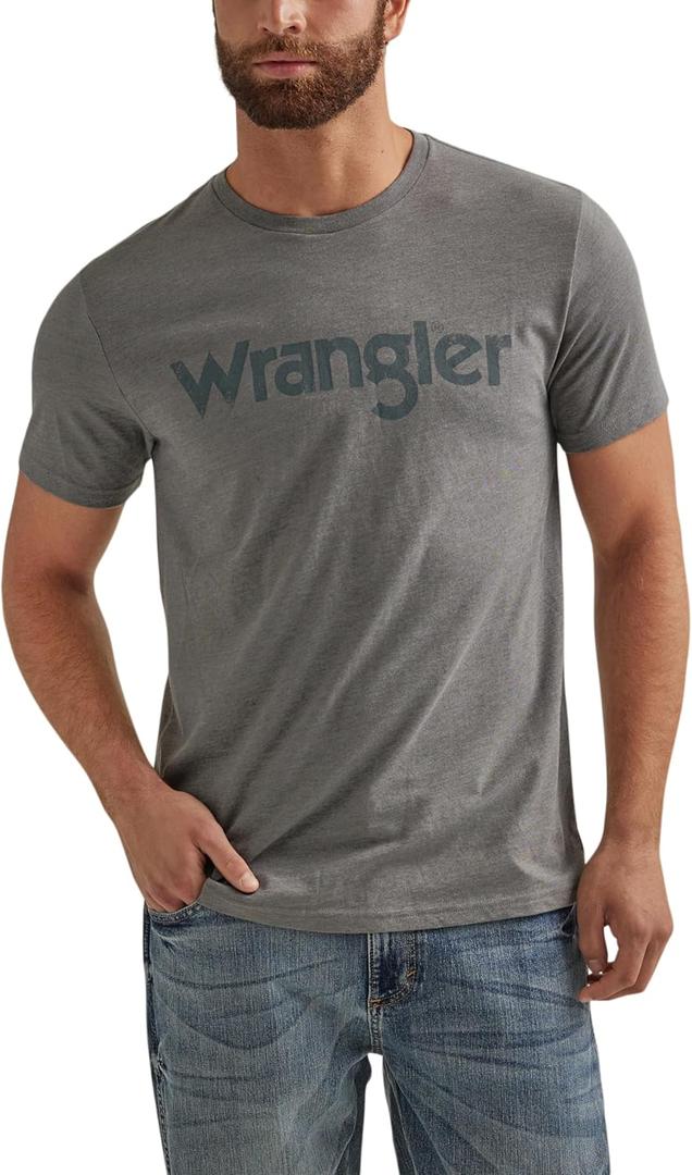 Wrangler Men's Short Sleeve Graphic T-Shirt (XX-Large), Graphite Heather