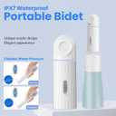 Portable Bidet, Peri Bottle with 350ML Water Bottle, 2 Modes Rechargeable Electric Bidet for Travel, Women Men Handheld High Pressure Sprayer Toilet Attachment