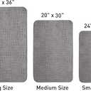 Bath Mats 36x24 Non-Slip Absorbent Bathroom Rug, Quick Dry Machine Washable Shower Tub Mat with Rubber Backing, Soft Floor Carpet for Bathroom Decor Waffle Grey