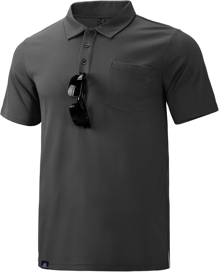 Haimont Men's Polo Shirts with Pocket Short Sleeve Quick Dry Moisture Wicking Golf Shirts Business Casual Work Polos (XX-Large)